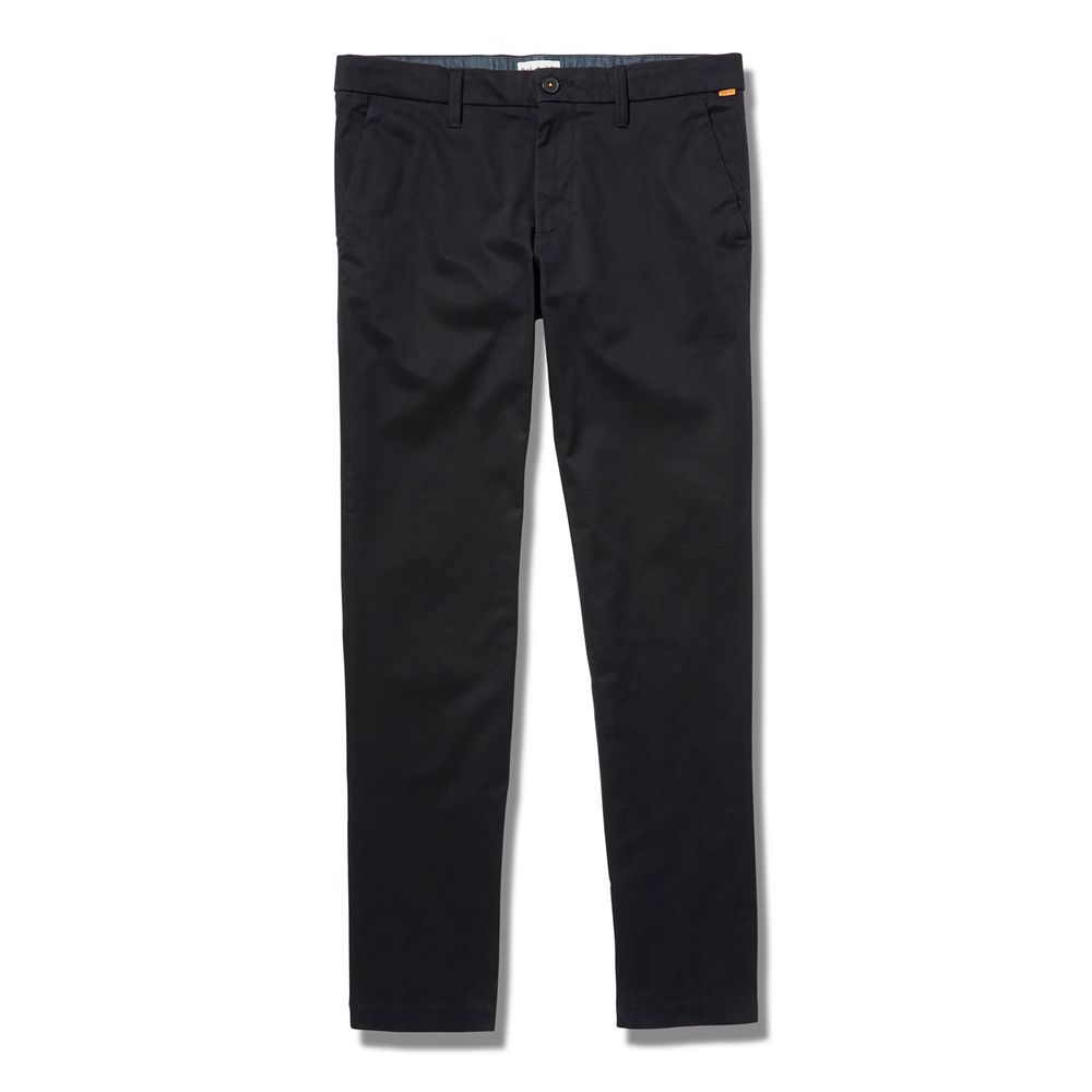 Pantalones Timberland Argentina Hombre - Sargent Lake Slim Stretch Chino - Negras - DBQKGM-950